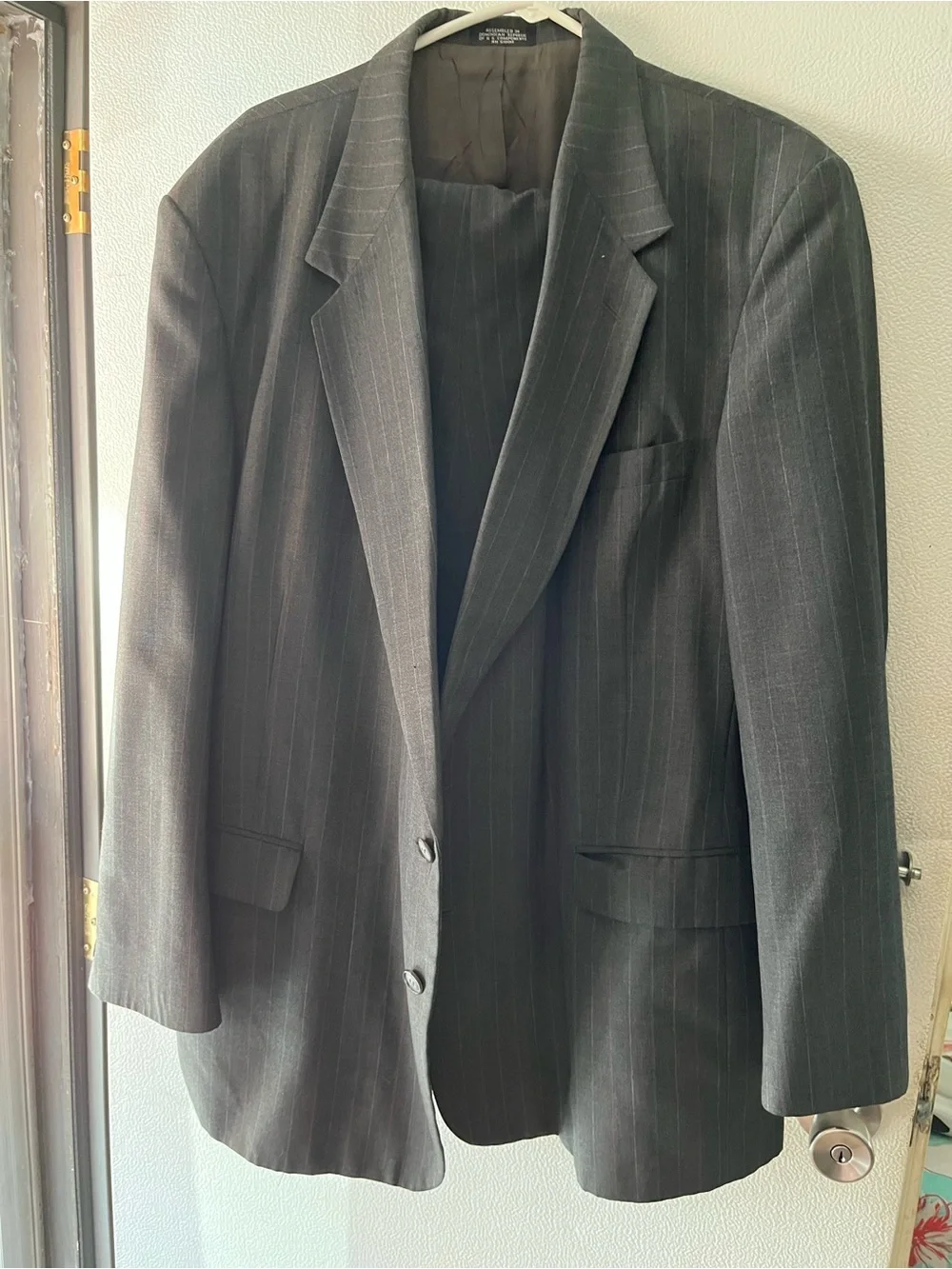 Towncraft Dark Gray Pinstripe Men's Blazer Jacket